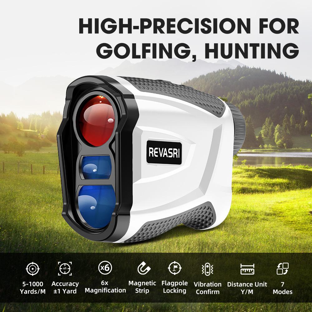 REVASRI 600/1000M Multifunction Laser Rangefinder with Speed Slope Scan and Normal Measurements Magnetic for Hunting and Golfing