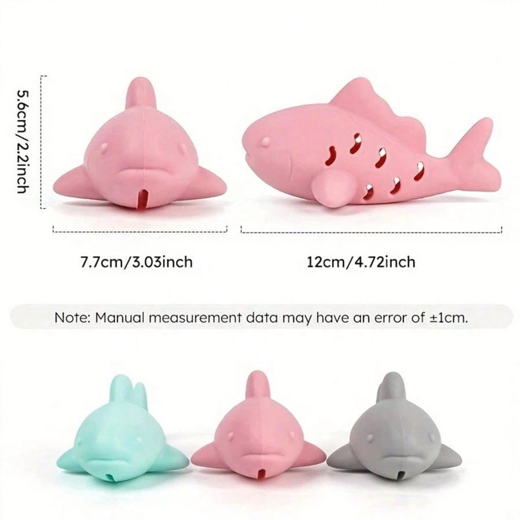 Silicone Fish Shaped Slow Feeder Puzzle Toy, Trains Pet Biting Strength, Funny Cat/Dog Toy