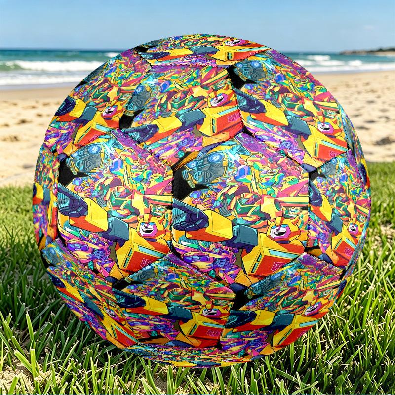 Bumblebee Print Size 5 Soccer Ball, PU Wear Resistant Football for Match Training and Daily Practice, Birthday Gift for Soccer Fans