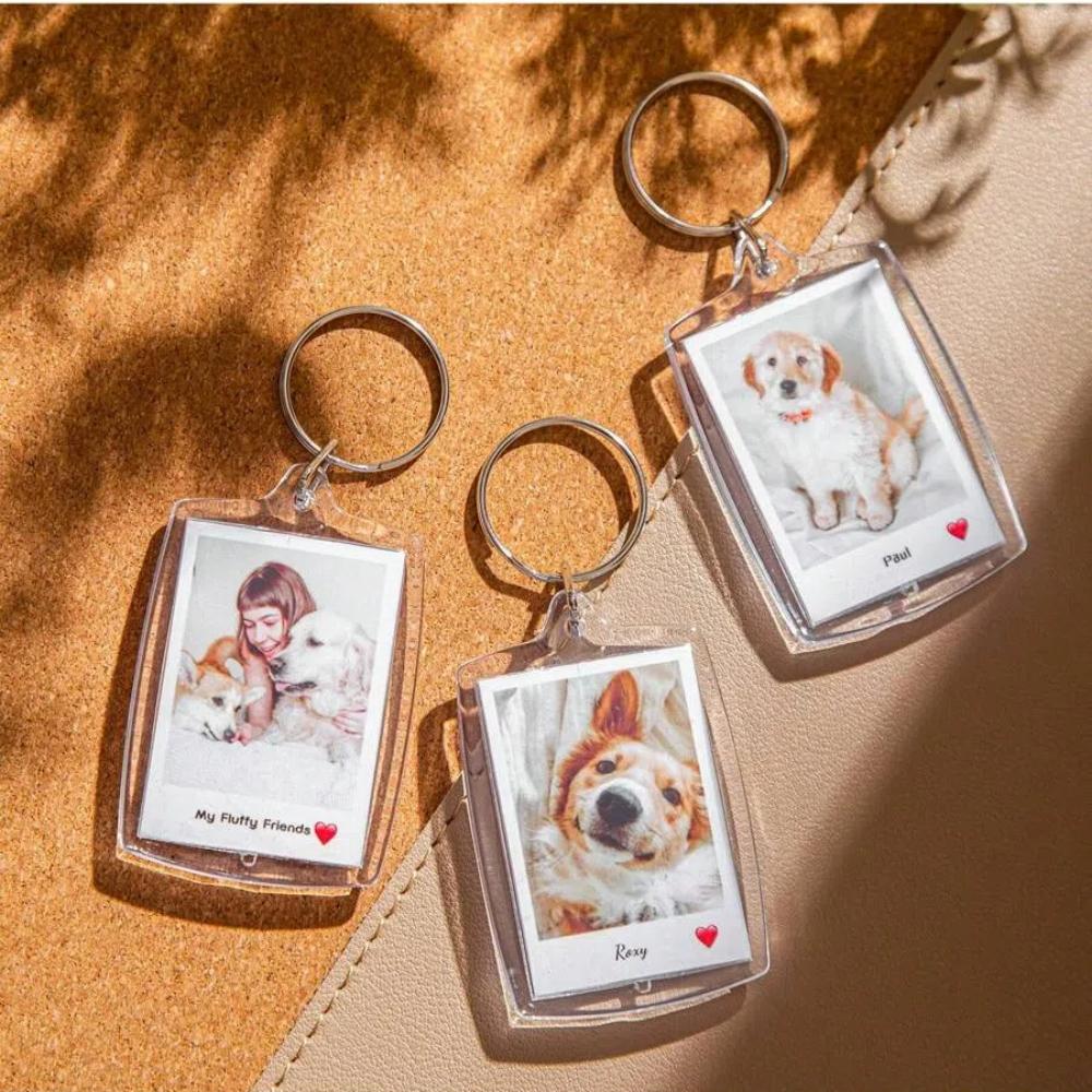 Personalizovaná zakázková 1 kus klíčenka s fotografií a textem Personalizovaná akrylová klíčenka Personalizovaná klíčenka pro pár Fotoklíčenka