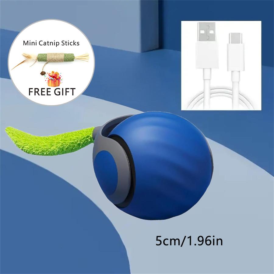 USB dobíjecí interaktivní hračky pro kočky, míčky pro mazlíčky, chytrý automatický elektrický kutálející se míček pro koťata, škrabadla na ocas s kočičí mátou, dárky
