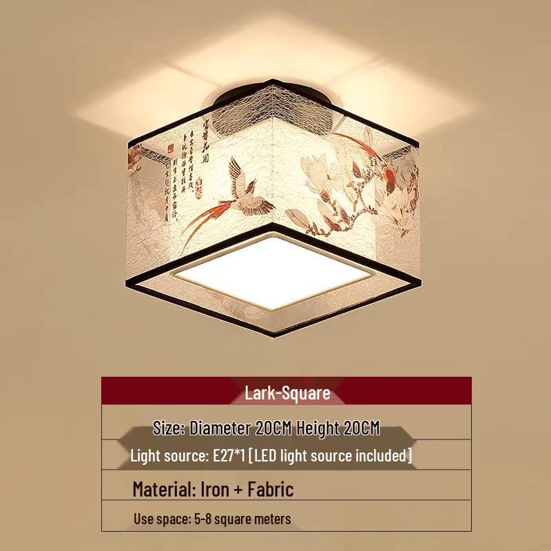 LED Ceiling Light for Balcony, Hallway, or Bedroom - New Chinese Style Small Pendant Light