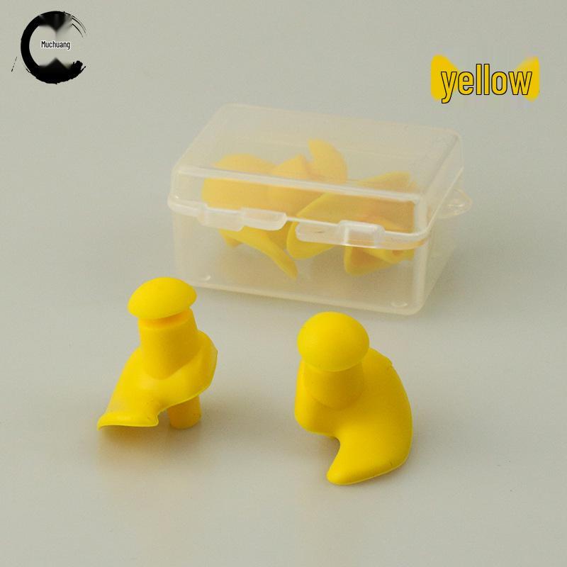 Silicone Waterproof Swimming and Diving Earplugs with Box - Adult Spiral Design