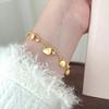 Bead Gold Bracelet Zinc Zinc Alloy Charm Hand Chain Sweet Heart Bracelet  Valentine's Day