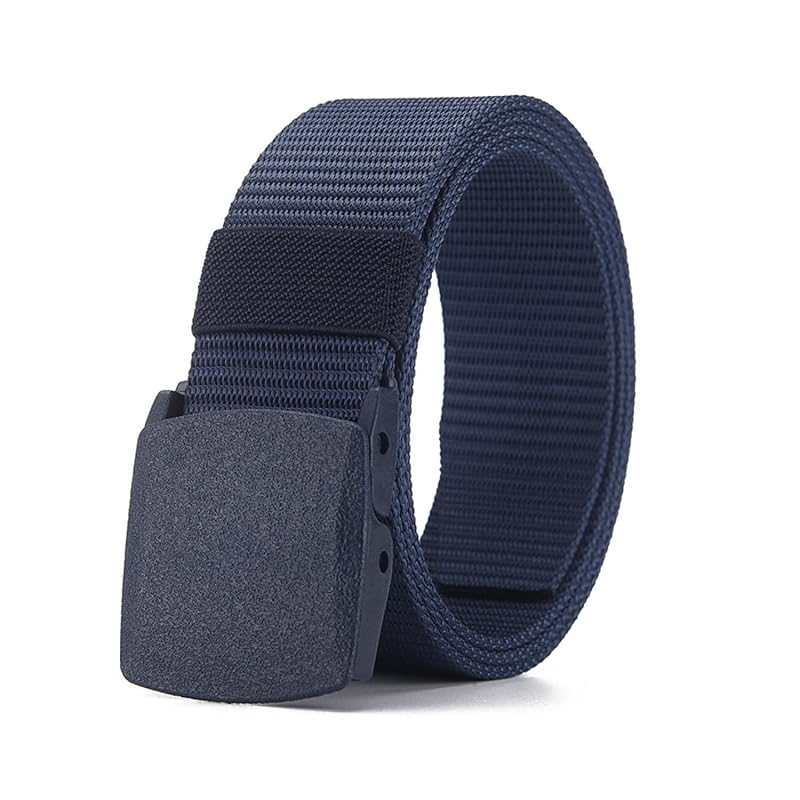 

belt men s work nylon belt free size No adjustment No stage holes one touch easy lightweight plastic no metal Durable Washable work clothes mountain