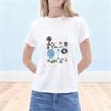 Camiseta Estampada Gráfica OnlyFans para Mujer Verano Manga Corta Colorida Diseño de Ventilador Concha Marina Cometa Molino de Viento Casual Y2k Streetwear Top