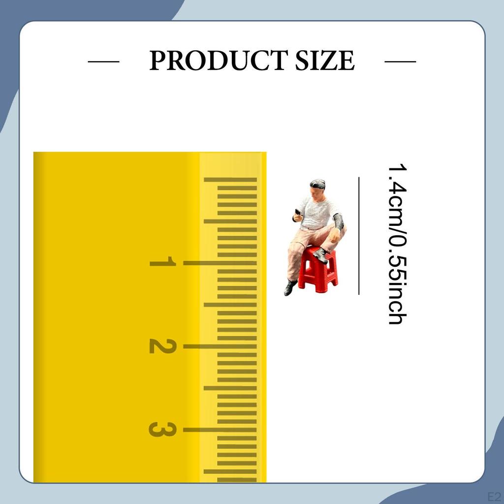 1/64 Miniature Figure Hand Painted 1:64 Scale Resin People Mini Figurine for Crafts