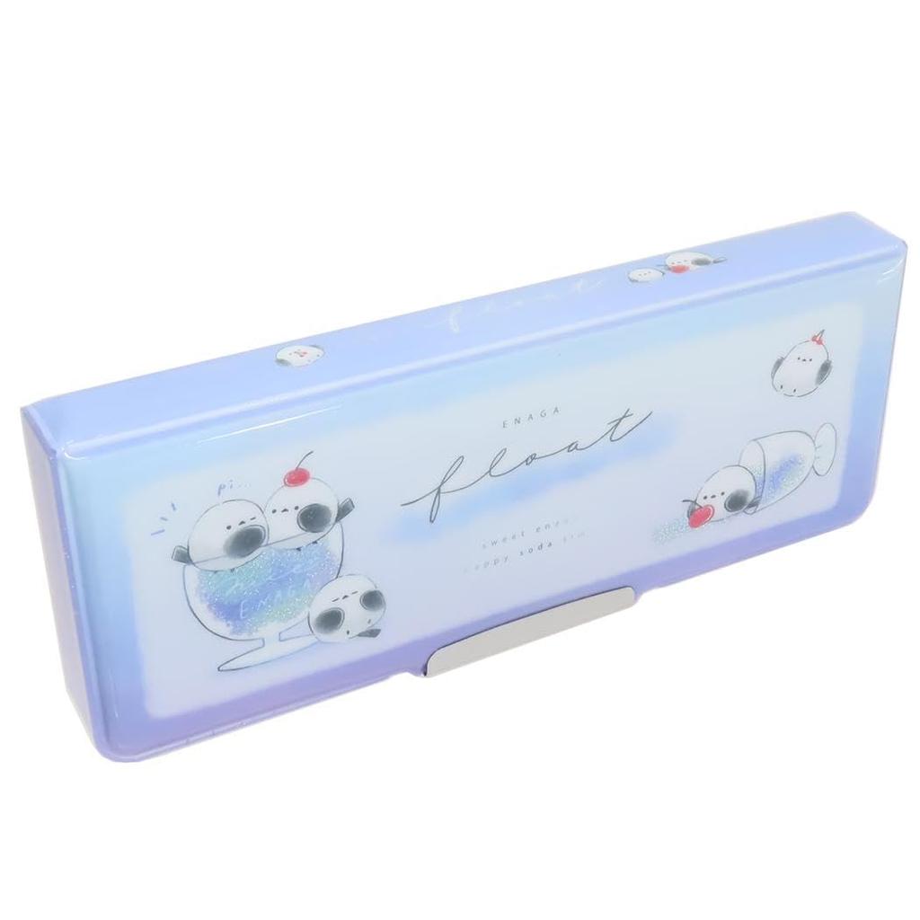 Kamio Japan Enaga Float Compact Opening Pencil New Students [Pencil Case] Double-Sided Case/For