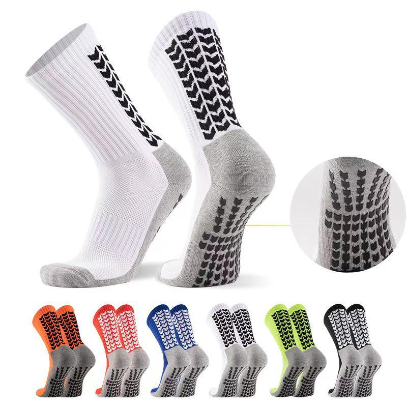 TEMU Anti-slip Mid-calf Football Socks with Thickened Deodorant Towel Bottom