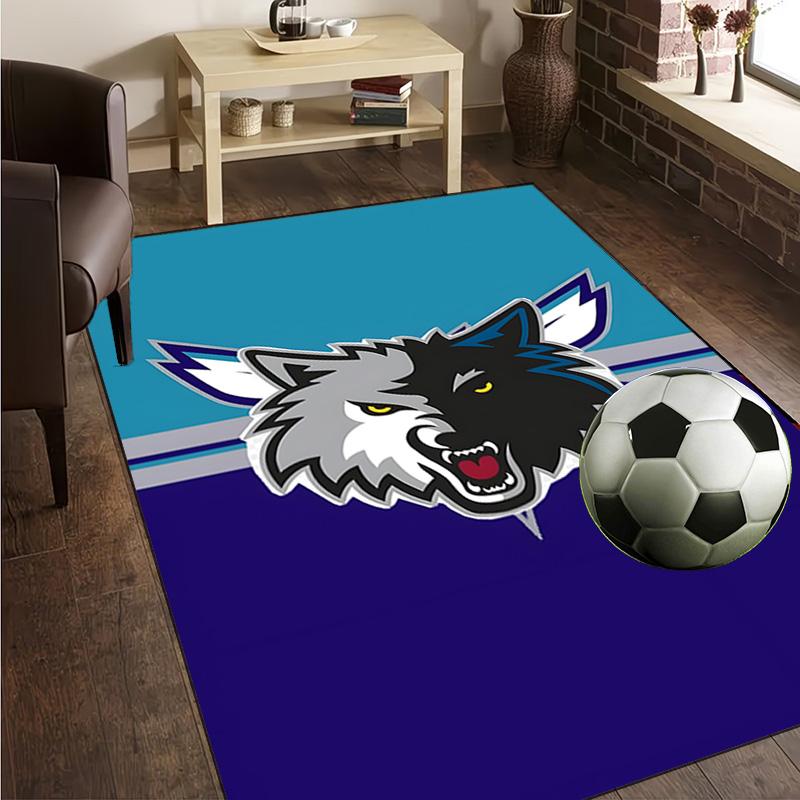 Timberwolves Logo Rug Office Carpet Non-Slip Mat, Chair Rug Floor Covering for Gaming, Bedroom, Living Room , Home Decor Christmas Gift