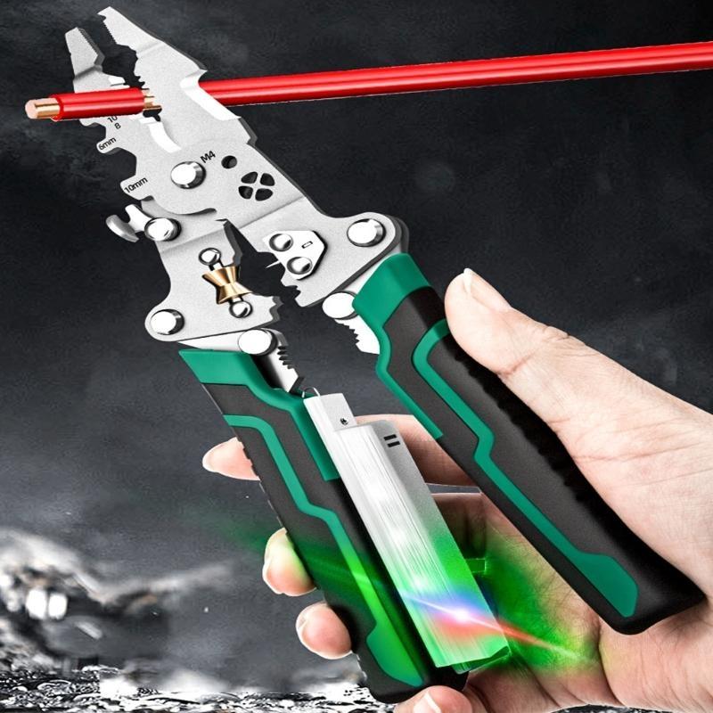 4 In 1 Wire Stripper Wire Stripping Tool with Voltage Tester Cable Cutter Foldable Crimper Splitting Wire Stripper top sale