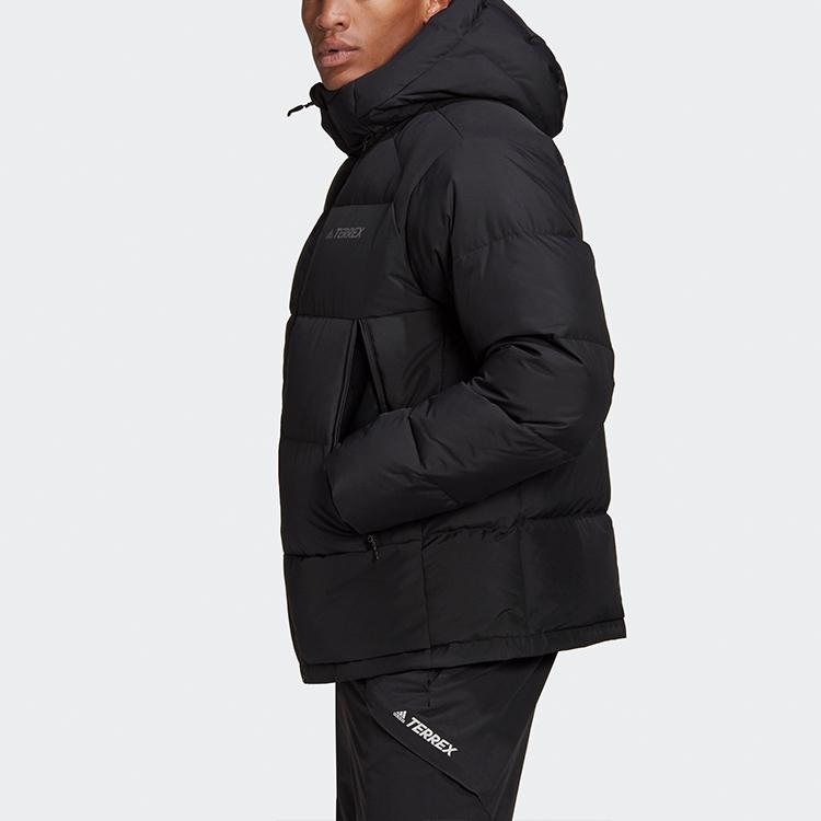 Adidas Sports Windproof Warm Hooded Down Jacket Men Outerwear Black GE9901