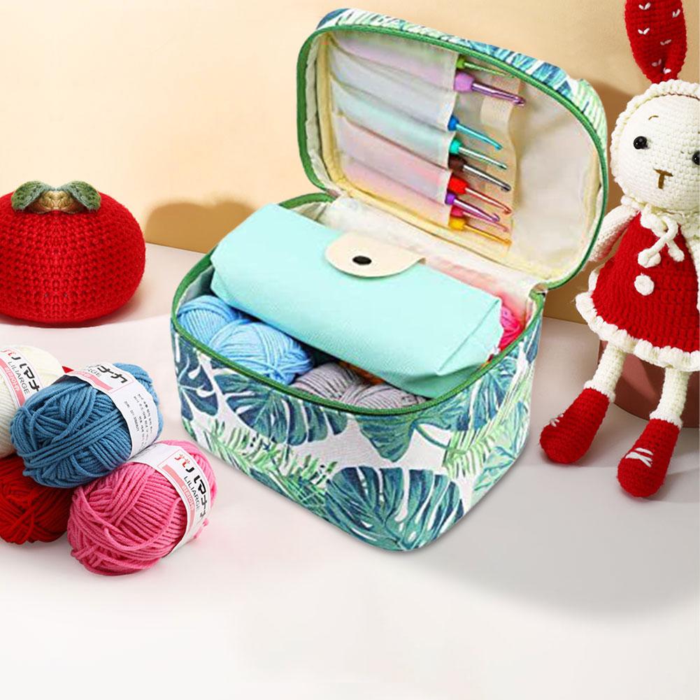 87dílná sada barevných háčkovaných háčků s ergonomickými držadly a přenosným pouzdrem ideální pro začátečníky a milovníky řemesel