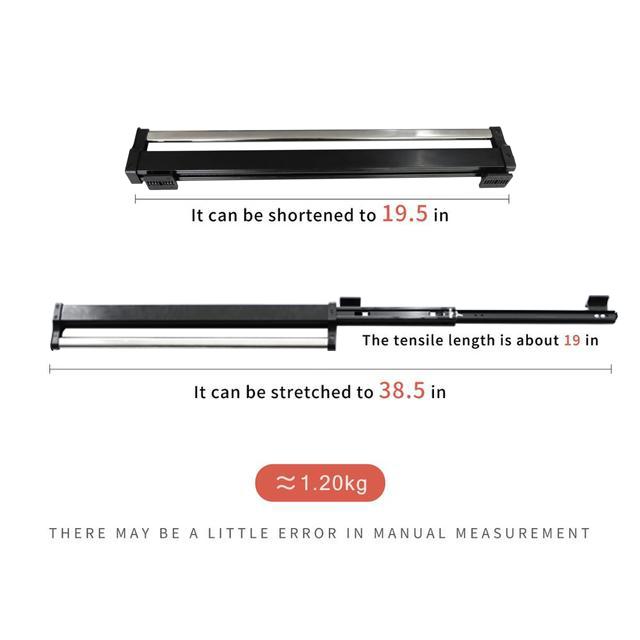 Heavy Duty Pull-Out Closet Valet Rod Adjustable Wardrobe Clothing Rail Top Mount Wardrobe Hanger Rack Bar Ball Bearing Slide