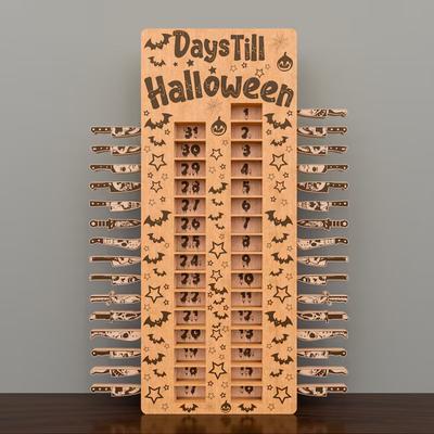 Halloween Countdown Board Wooden Decorations Indoor Halloween Party Decorations Creative Decorative Ornaments Gifts