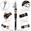 Sougayilang Fishing Rod Set Mini Telescopic Carbon Fishing Rod and Spinning Fishing Reel Combos