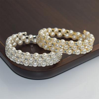 Elegant  Imitation Pearl Bracelet Multilayer Stretchable Pearl Bracelet For Women Bridal Jewelry Gift