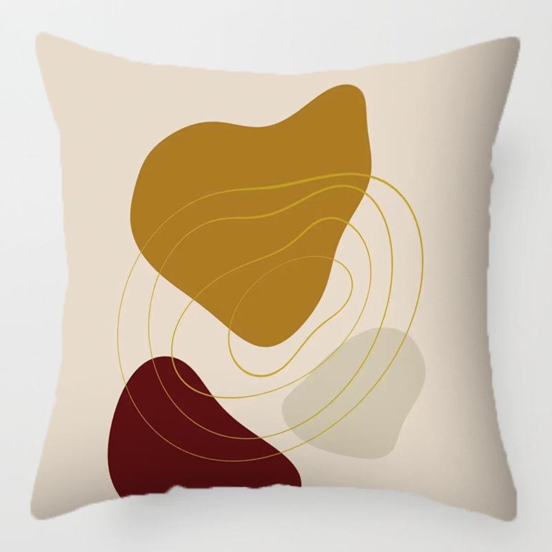 Simple Patterns Of Line Portraits Throw Pillow Cover With Short Plush Print For Living Room Sofa Decoration Cushion Cover