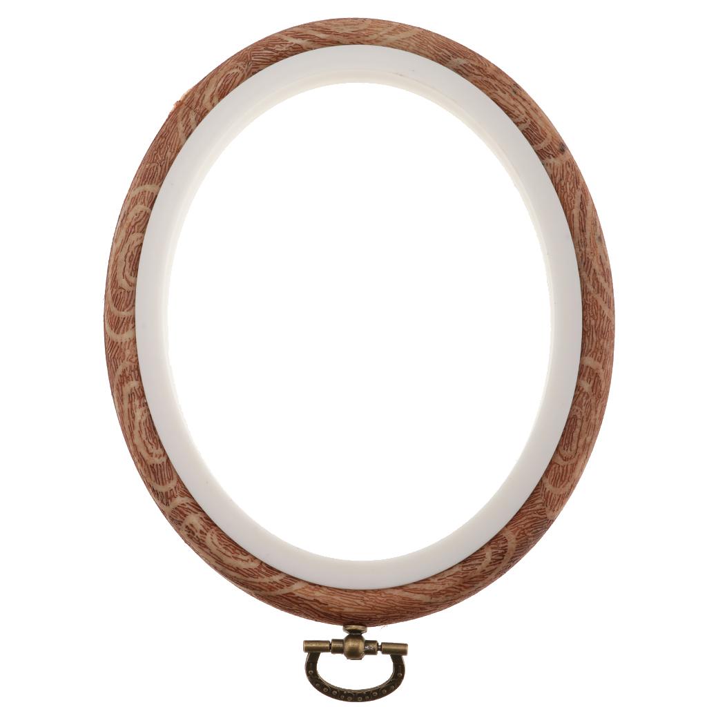 

Embroidery Hoop Art Oval Plastic Ring Sewing Accessory for Embroidery Kit Home Craft 12x15cm