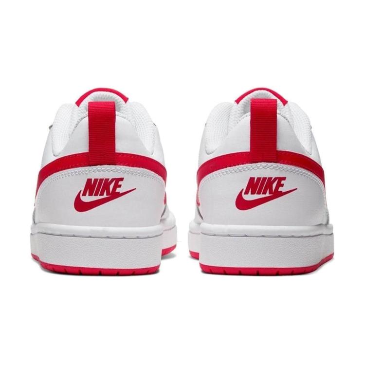 Nike Court Borough Low 2 'White University Red' Gs BQ5448-103
