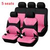 Autositzbezug Set Polyester Universal Ganzjahres mit Kreuzschraffur-Struktur für Familienfahrzeuge