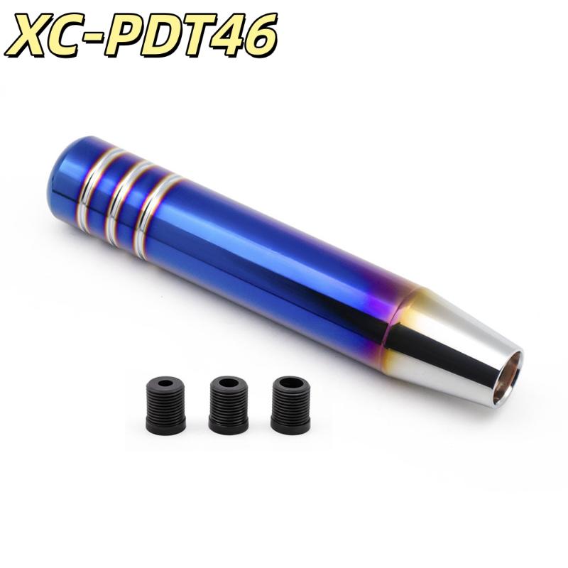 Aluminum Alloy Car Gear Shift Knob Burnt Gradient Finish Anti-Scratch Durable for Universal Auto Modification