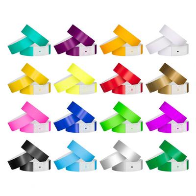 100Pcs Synthetic Paper Wristbands for Events Waterproof Wrist Bands Concert Identification Bracelets Party Adhesive Wristbands
