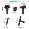 ACROPIX Front Windshield Washer Nozzle Windshield Washer Hose with 4 Connectors 2M Volvo Compatible with S40 Black 7pcs