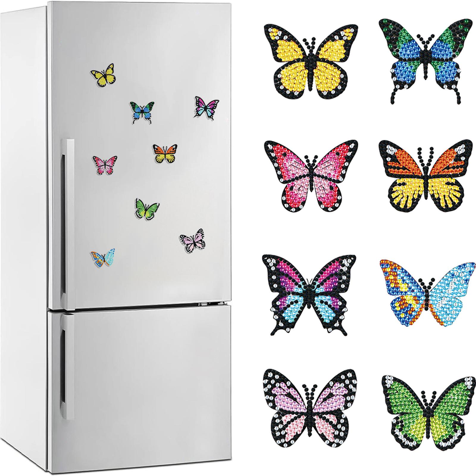 

6Pcs DIY Diamond Art Refrigerator Magnet Diamond Painting Magnets Kit Crystal Sparkling Diamond Magnets Set for Art Crafts Gift
