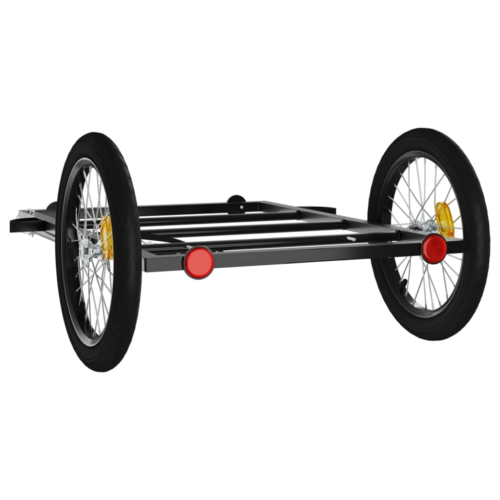 Bicycle Trailer Black 135 x 68 x 37 cm Iron