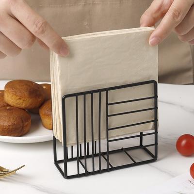 Stable Paper Dispenser Rack Stainless Steel Napkin Organizer Iron Napkin Holder  Table Decoration