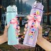 1PC He Is Risen Cross Flower Faith Art 750ml Color Plastic Sports Water Bottle Leakproof Flip Straw Lid Suitable for Sports Office Home Use