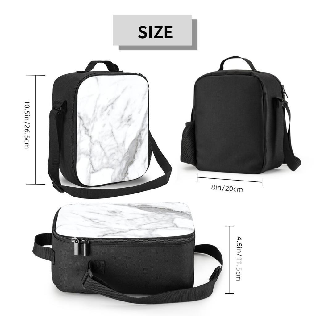 UK British Symbol Lunch Bag with Adjustable Shoulder Strap Reusable Thermal Bento Tote for Work Picnic Beach