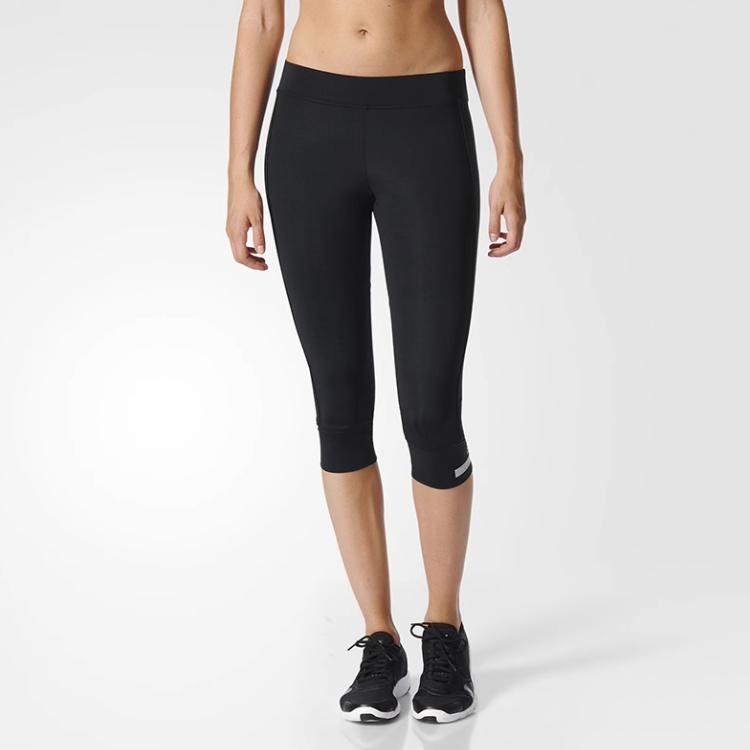 adidas Moisture-Wicking Slim Fit Stretch Cropped Casual Shorts Women Shorts Black S99065