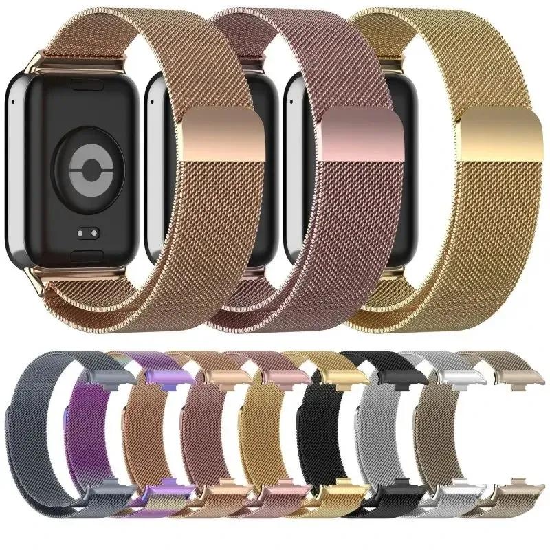 Roestvrijstalen band voor Redmi Watch 4 Horlogeband Milanese lus Magnetische armband voor Xiaomi Mi Band 8 Pro Polsband Watch4