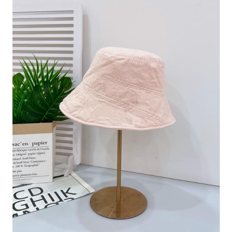 Small face washed cotton bucket hat 25 summer hat women's new summer sunshade sunscreen basin hat