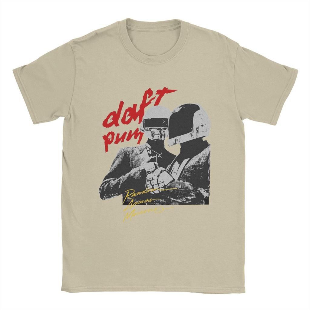 Daft Punk T Shirts Men's 100% Cotton Vintage T-Shirts Crewneck Tees Short Sleeve Clothing Gift Idea