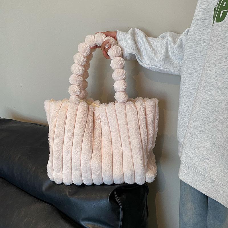 Autumn Winter New Collection Fashion Fur Velvet Bag Personality Simplicity Solid Color High Capacity Versatile Shoulder Bags