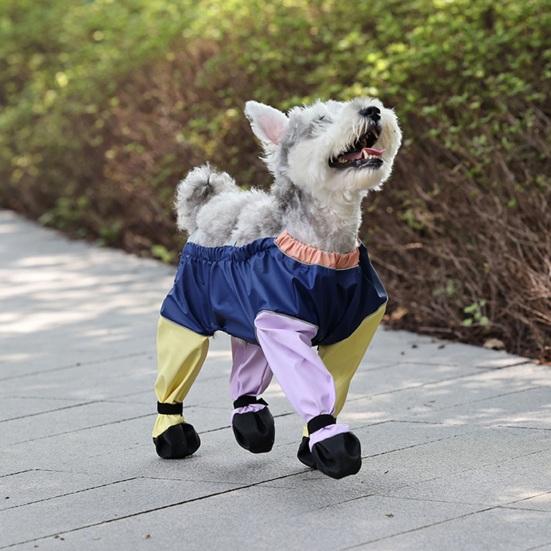 Cizme impermeabile pentru câini cu bretele, pantofi de ploaie pentru câini cu 4 picioare, protector antiderapant pentru labele animalelor de companie pentru mici