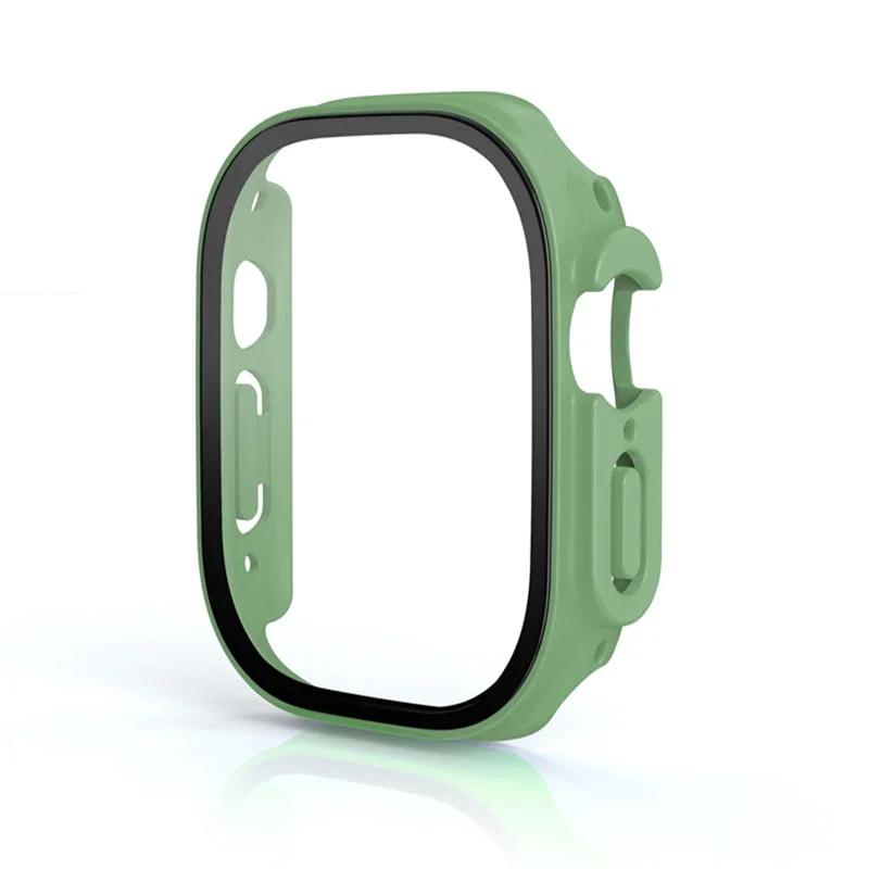 HD Tempered Glass+Case For Apple Watch Ultra 3/2/1 49mm PC Bumper+Screen Protector Cover iWatch Series Ultra 3 49mm Accessories