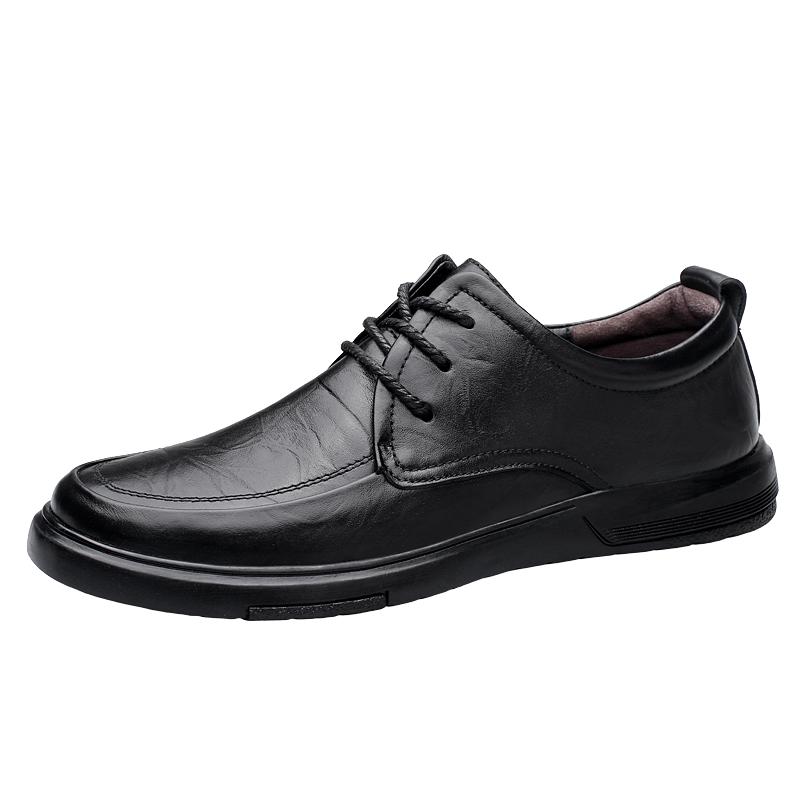 

Классический бренд Мужские деловые туфли Офисные Универсальные Мужские туфли из натуральной кожи Зимние Плюшевые для поездок на работу Хлопковые туфли 47 чёрный