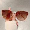 Retro Vintage Cat Eye Sluneční Brýle s Povlakovanou Gradientní Čočkou Trendy Ochranné Brýle UV400 pro Ženy a Muže