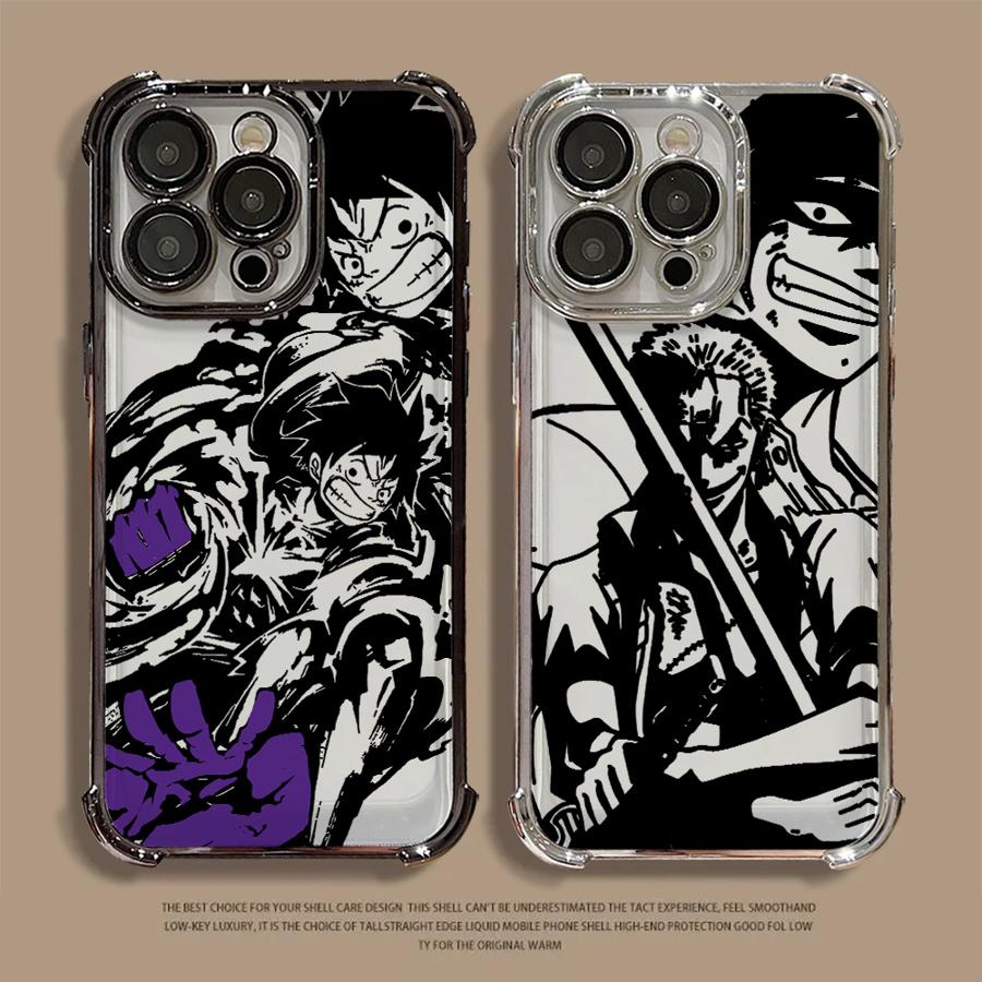 Anime Ones Pieces Case for iPhone 16 15 16Plus XS MAX 13 15Pro Max 11Pro XR 12 14 Pro 11 Clear Cover