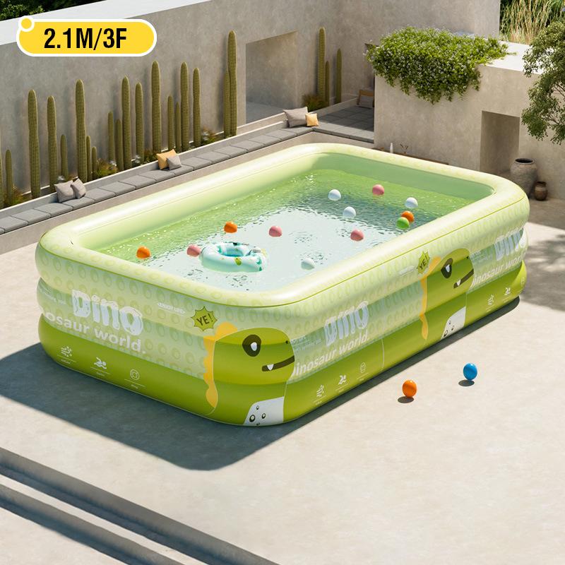 non-toxic 1.5-2.6M PVC Inflatable Swimming Pool Children's Cute Home Outdoor Large Pool for Family for Backyard Baby Indoor Bath Bathtub