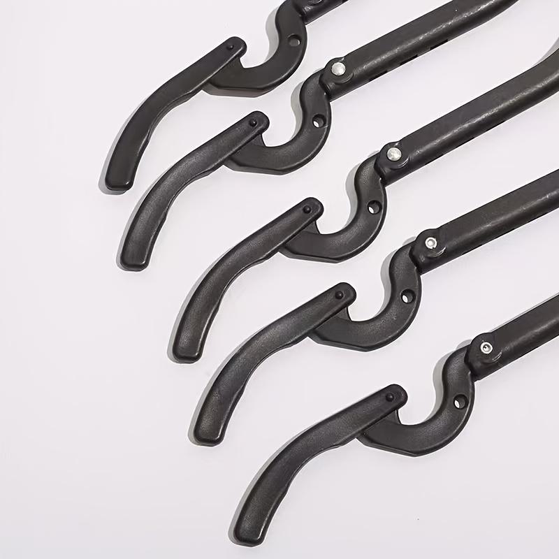 5/7pcs Portable Folding Clothes Rack Set, Plastic Hanging Drying Rack with Windproof Hooks, Multipurpose Travel Coat Hanger