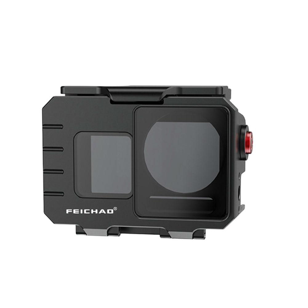 

For Feichao For DJI Action5 Pro 80m Diving Waterproof Case Aluminum Alloy Deep Diving For DJI Action4/3 Diving Protective Case