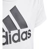 Adidas G BL T T-Shirt, Blanc-Noir, 6 Ans Fille