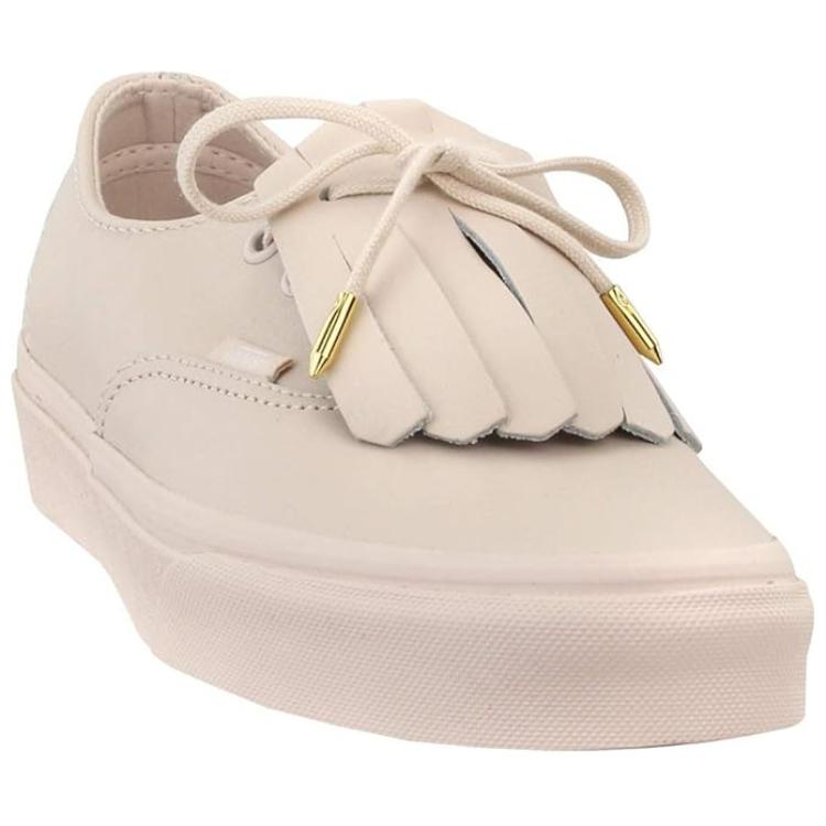 Vans Authentic Fringe Leather Whisper Pink Unisex Sneakers Gold VN0A3DPFOES