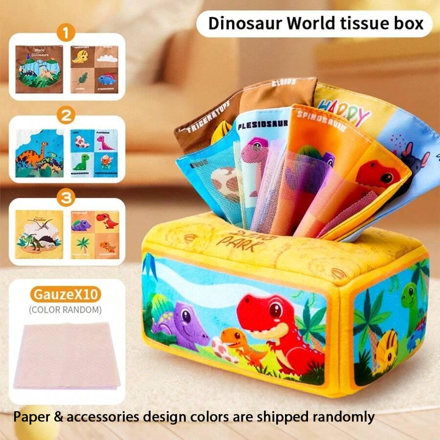 Baby Tissue Box Toys Montessori Toys Suitable For 6 To 12 Months Old Baby Soft Pleated Baby Sensory Toys