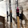 2Pcs Wall Mount Fishing Rod Holder Heavy Duty Anti-slip Universal Telescopic Ice Fishing Pole Fixing Display Rack Organizer Stand Fishing Accessories
